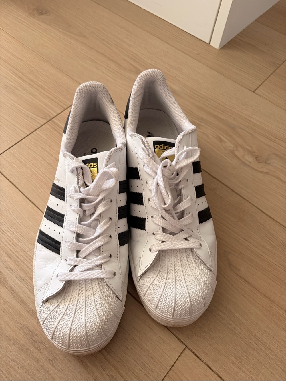 adidas Originals White Black Three-Stripe Womens Sneakers
